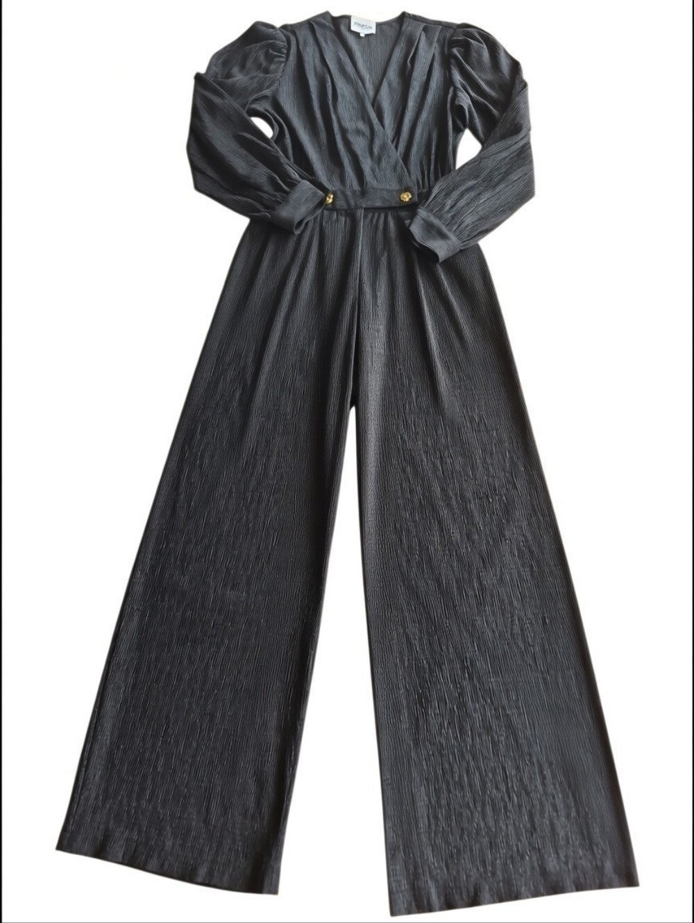 FRNCH Paris Jumpsuit Black Wide Leg M - Picture 4 of 16